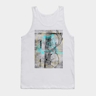 Deer abstract collage Tank Top